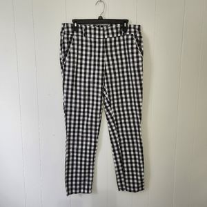 Loft checkered modern skinny ankle pants